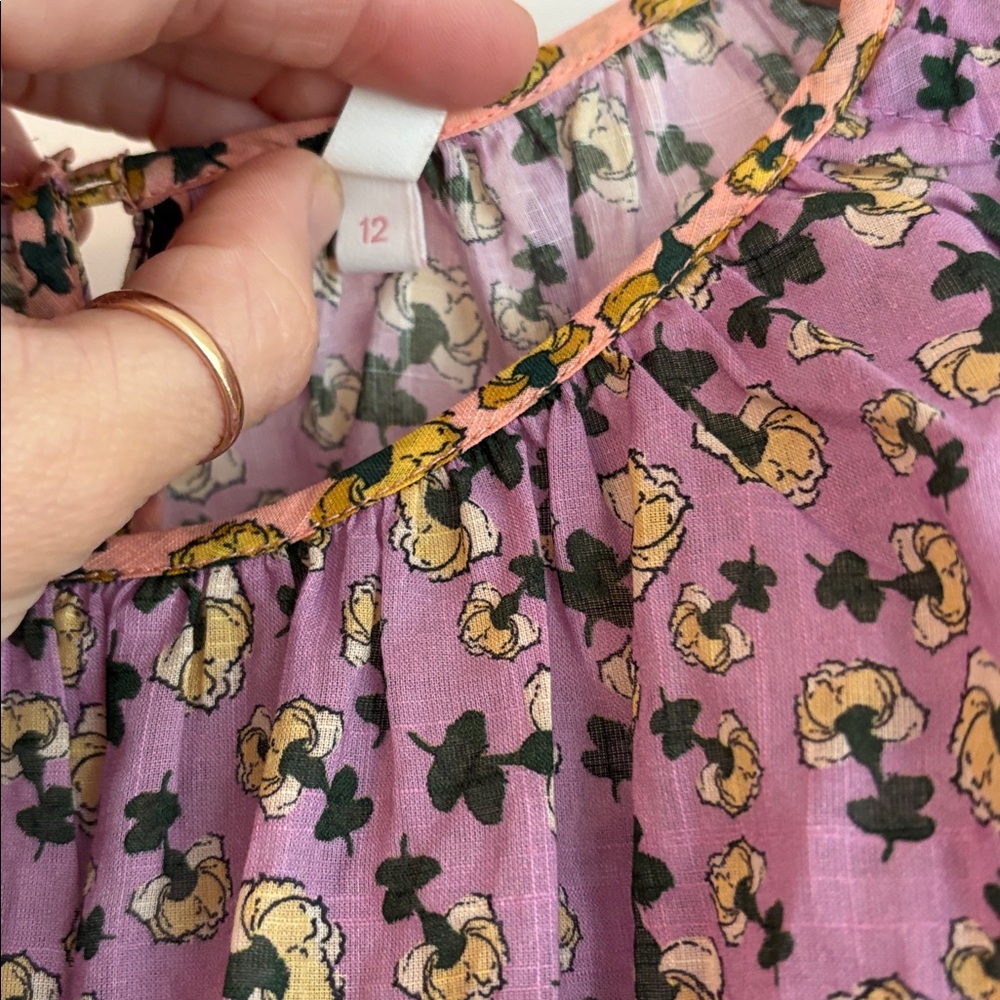 Zimmermann Girls Floral Dress in Purple and Yellow - Picture 7 of 9